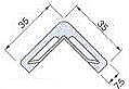コーナープロテクターNo.35 〔本体〕 寸法図