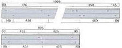 コーナープロテクターNo.65 〔当板〕 固定穴ピッチ ●補強板（金具）