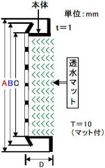 エンビ管フィルター 断面図