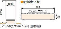 開戸用四方枠 樹脂製ドア枠 納まり図・製品図