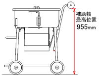 マゼラーモルタルミキサー 補助輪