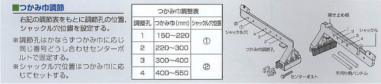 ブロックバイスFF つかみ巾調節